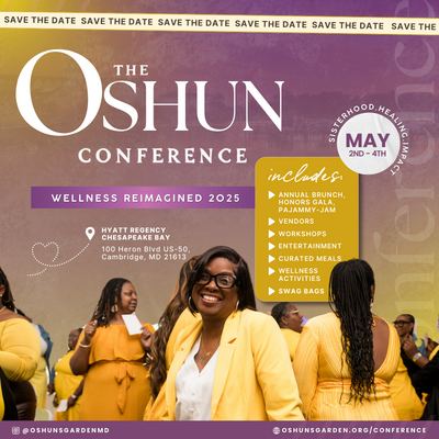 flyer for 2024 Brunch in Oshun's Garden