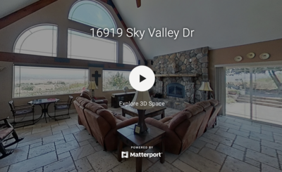 Stillshot of 3D tour for home in Ramona, California.