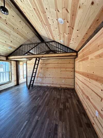 custom log cabin interior