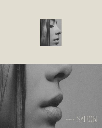 Modern and cohesive brand identity for a hair salon specializing in balayage and color services.