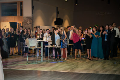 guests watching first dance at alpine ski club