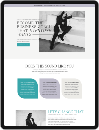 Sales Page Showit Template