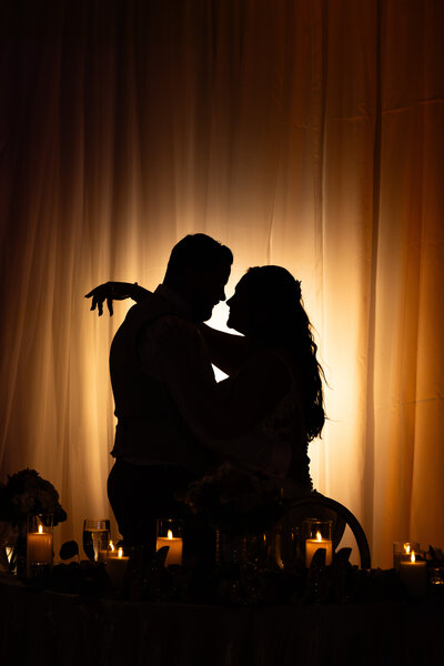 lake-lanier-wedding-night-silhouette-reception