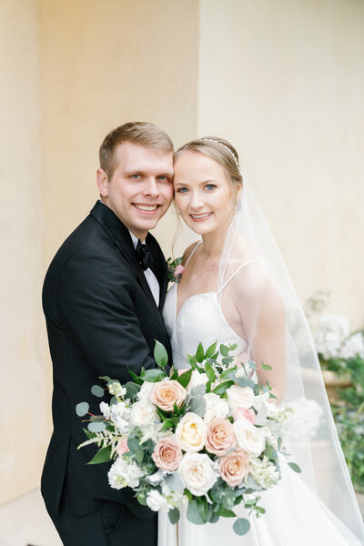 real Ma Maison wedding couple hugging