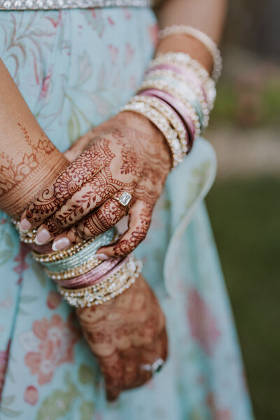 bride henna at south asian wedding
