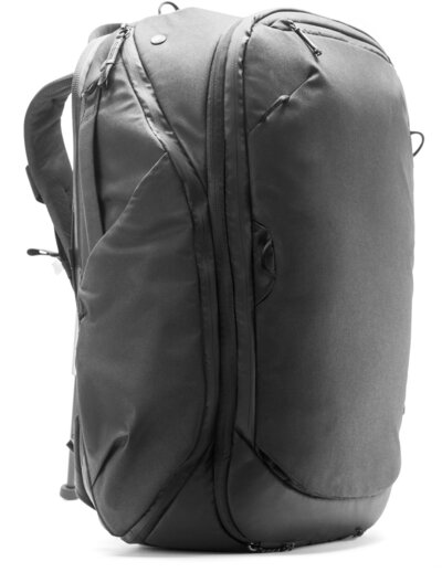 A photo of the Peak Design Travel Bag, a bag that is made from recycled materials and Bluesign approved