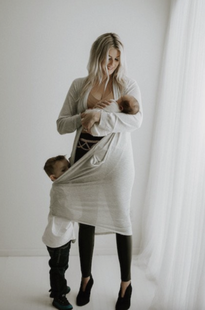 Kyrstin Reimann-Doris holding her babies