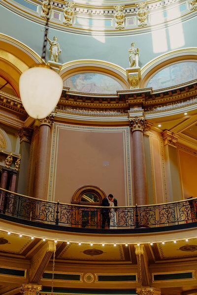 Father of the bride giving away the bride