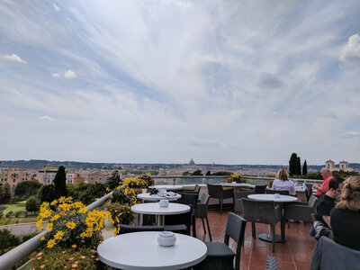 Sofitel Rome Villa Borghese rooftop bar view