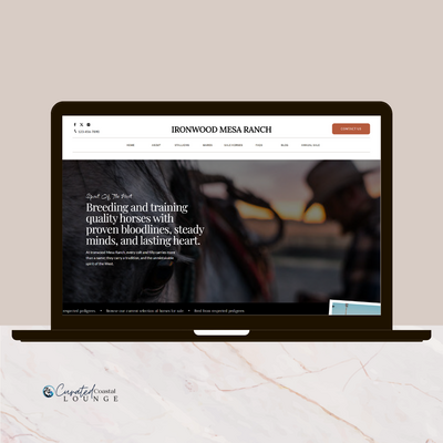Kendra Showit website template for Health & Wellness businesses by Curated Coastal Lounge