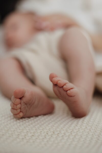 Close Up von Babyfüßen
