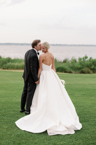 Bride & groom ceremony exit at Crystal Coast Country Club