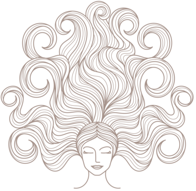 holistic habits hair art drawing logo
