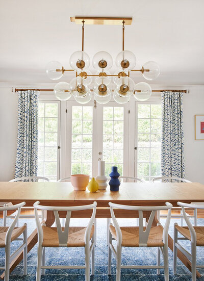 colorful dining room designed by New Jersey Interior Designer Dana Triano Designs