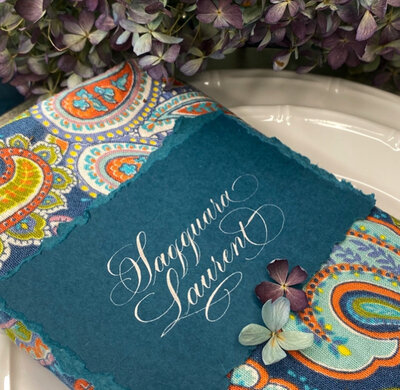 Elegant Place cards with calligraphy
