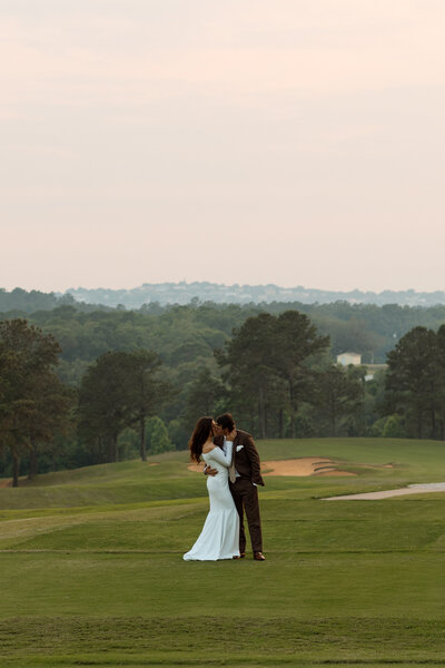 Newly wedded couple in Orlando, Florida