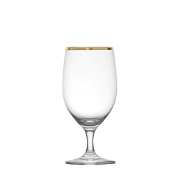 Bella Gold Rim Glassware - Stuart Event Rentals