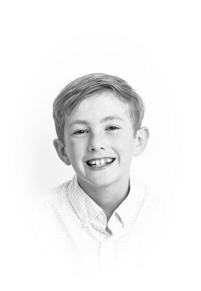Columbia SC Heirloom Photographer | Heirloom photo of young boy in black and white
