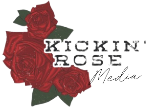 Rose logo with the words Kickin' Rose Media