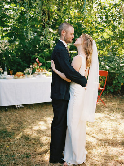 Small checkered dancefloor for wedding reception