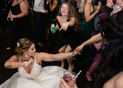 bride gets down on the dance floor
