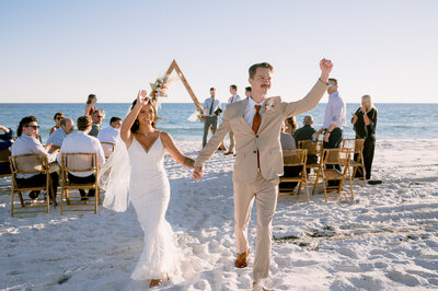 Bride and groom after I do's