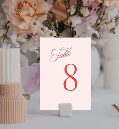 Big Love welcome, seating and bar sign  in peach, tangerine and pear colours