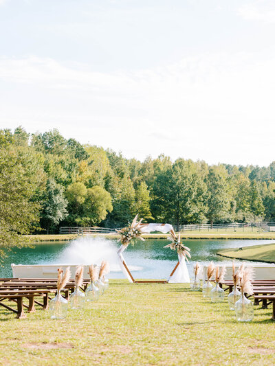 Outdoor ceremony location at Southern Grace Farms, a wedding and event venue in Angier, North Carolina, near Raleigh.