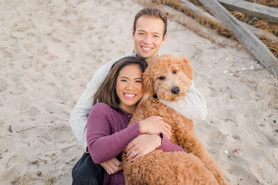 Couple with dog