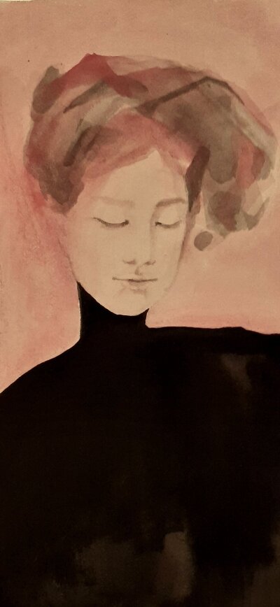 PORTRAIT OF A YOUNG WOMAN ON PAPER
