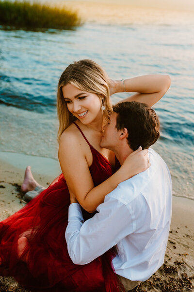 Engagement photos at Fountainebleau State Park in Mandeville, Louisiana