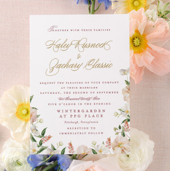 Haley | Romantic Pink Floral Wedding Invitations