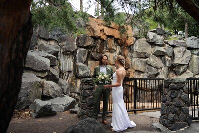 Photo of an outdoor wedding at Theo Wirth park in Minneapolis, Minnesota
