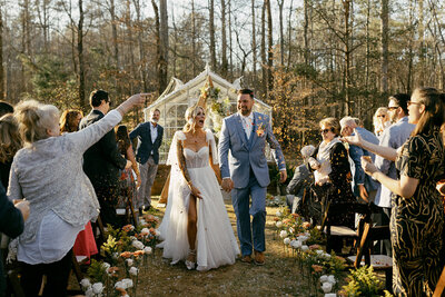 Backyard garden party wedding in Whitefish Montana