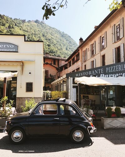 cute small car in lake como