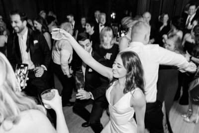 Fun dance floor photo from LGBTQ Blue Hill at Stone Barns wedding reception