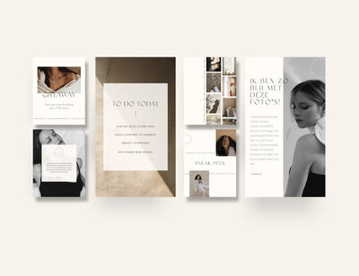 Minimalistische Instagram templates 