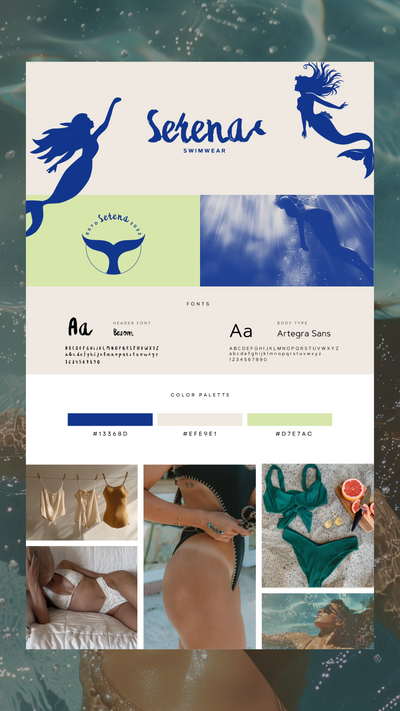 Serena Swimwear Visual Brandboard