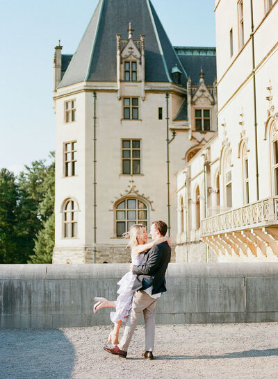 Couple Hugging and Spinning at Biltmore South Terrace Photo