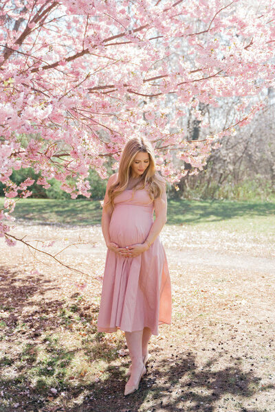 Cherry blossom family
session in branch brook park