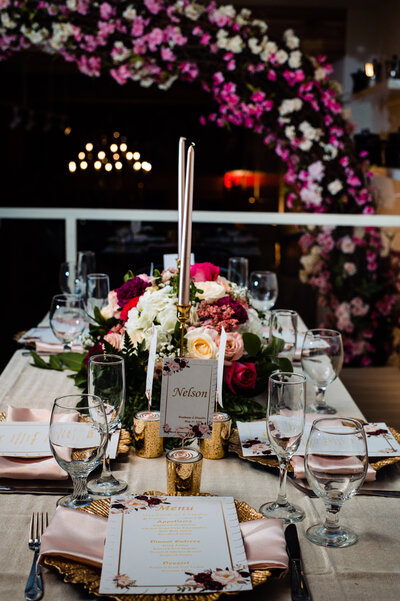 Table setting for a celebration.