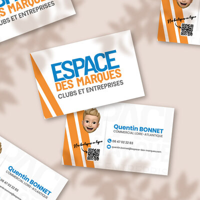 Création de carte de visite Espace des Marques en Vendée