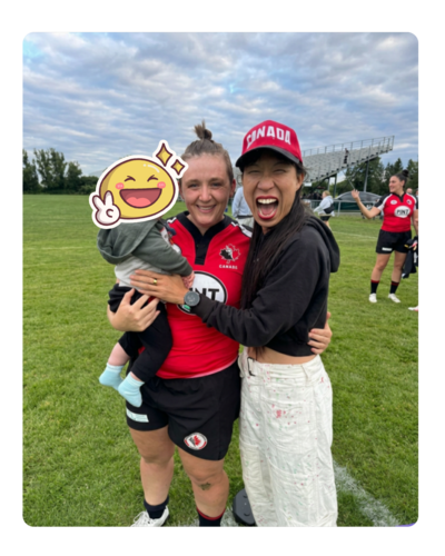 Megan, return to elite rugby after C-section, 1 year postpartum