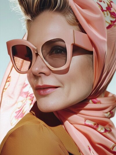 retro Caroline peach sunglasses