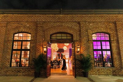 wedding reception at charles morris center savannah wedding photographer