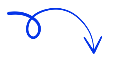 Dark blue arrow graphic used as a decorative element on a brand photography website to guide visual flow and enhance marketing design