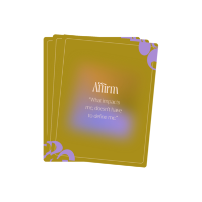 deck of green affirmation cards
