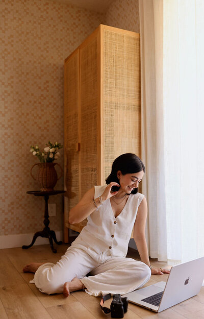 business woman with hands in pockets