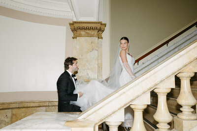Editorial bride and groom portraits at a Wisconsin wedding.