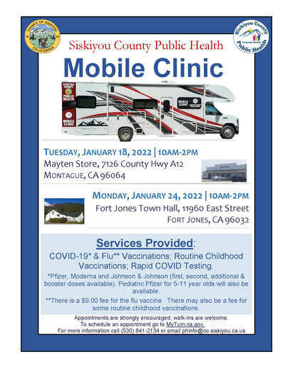 Jan Mobile Clinic dates 